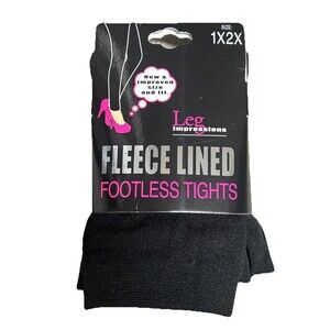 Woman’s 1X/2X Fleece Lined Footless Tights